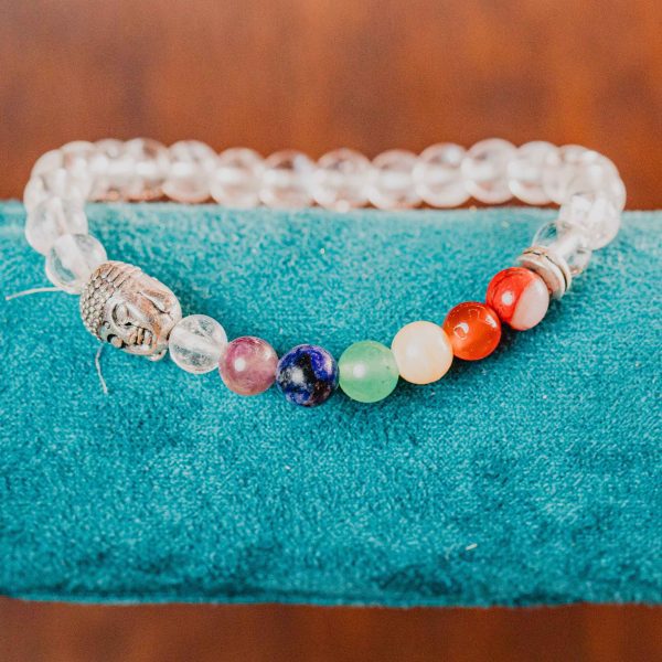 Pulsera Chakras con cuarzo cristal